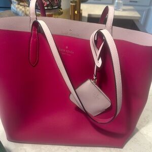 Hot Pink/ Light Purple reversible Kate Spade Purse